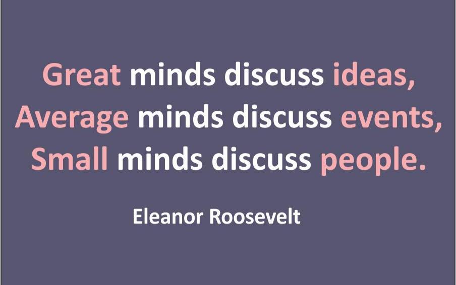 Great minds discuss ideas