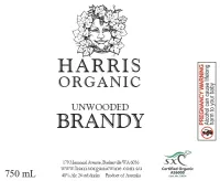 Australian Unwooded Brandy- Harris Organic - Click to enlarge